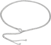 Silber GlitzergüRtel,Glitzer GüRtel Damen,110Cm Strass GüRtel,Rhinestone Damengü