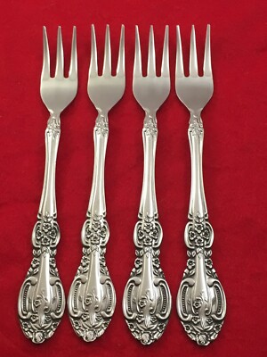 SPRINGTIME Stainless Japan 4-Cocktail Seafood Forks Silverware Flatware ...