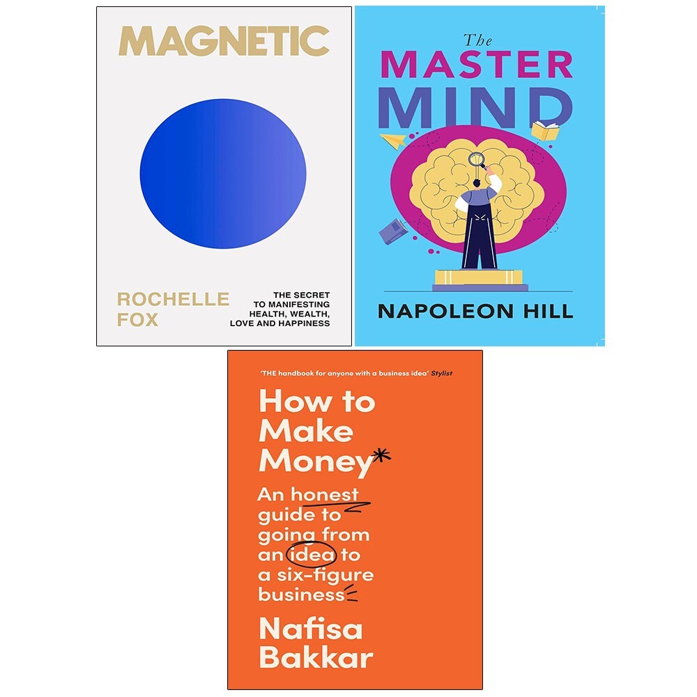 Magnetic Rochelle Fox, How To Make Money, Master Mind Napoleon Hill 3 Books Set