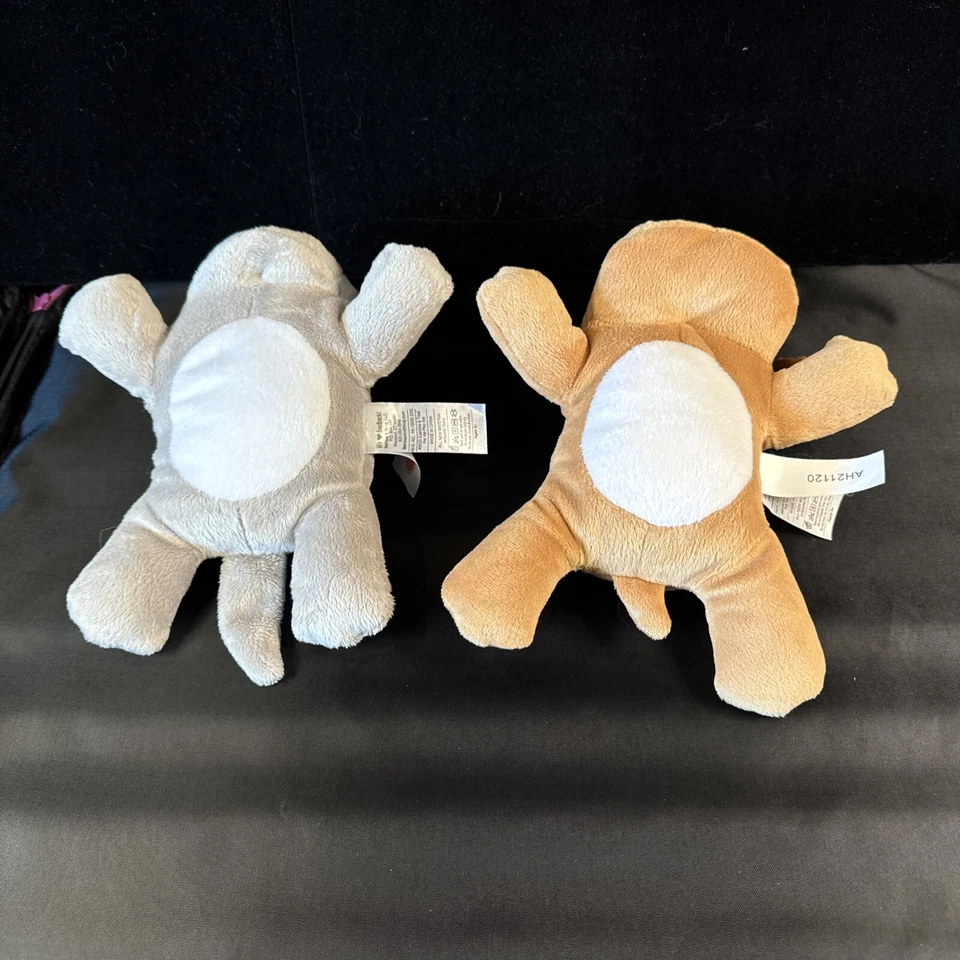 Melissa & Doug Marrón Cachorro Perro Gris Gatito Gato 8" Peluche Animal Lote de 2 Foto 2 de 4