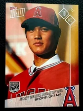2017 TOPPS NOW INTERNATIONAL FREE AGENT SIGNING R/C #OS-80 "SHOHEI OHTANI" NM!!!