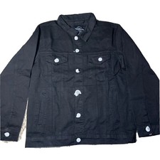 Victorious Men's World Tour Colored Denim Jean Jacket KT4 Black Size L NWOT