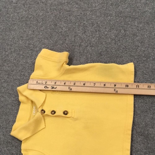 Izod Baby Boy Sz 6-9M Yellow Embroidered Polo Shirt 100% Cotton - Picture 9 of 9