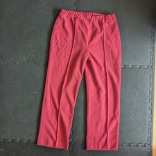 vintage salmon pants 70s terrycloth made in USA Graff trousers elastic waist
