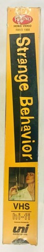 Strange Behavior (VHS, 1981) NEW Sealed Rhino Home Video 1st Press Rare Horror - Picture 4 of 7