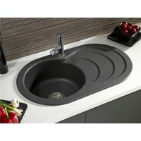 Astracast Cascade 1.0 Bowl Asterite Granite Italian Black Kitchen Sink & Waste Astracast Cascade 1.0 Bowl Asterite Granite Italian Black Kitchen Sink & Waste
