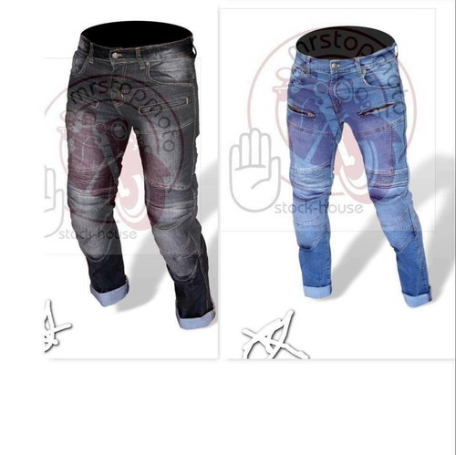 Jeans moto HERO HR-777 elasticizzato protezioni CE uomo donna pantaloni K  ev lar | eBay