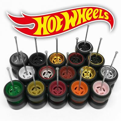 ALLOY WHEEL ★ セット A4 ★メタル リアルライダー ウィール 1/64 4 SPOKE JDM Classic Real Rider Wheels Rims Rubber Tires Set