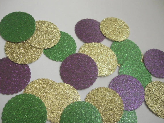  Confeti 1" Círculos de Papel Mardi Gras Mezcla Boda Cumpleaños Fiesta Decoración Foto 3 de 3