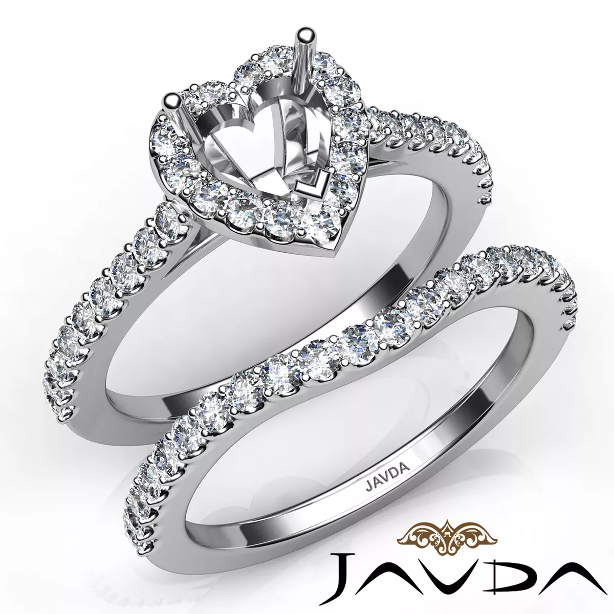 Heart diamond bridal set clearance