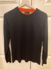 NWOT Roberto Collina Black Beige Wool Cashmere sweater size small