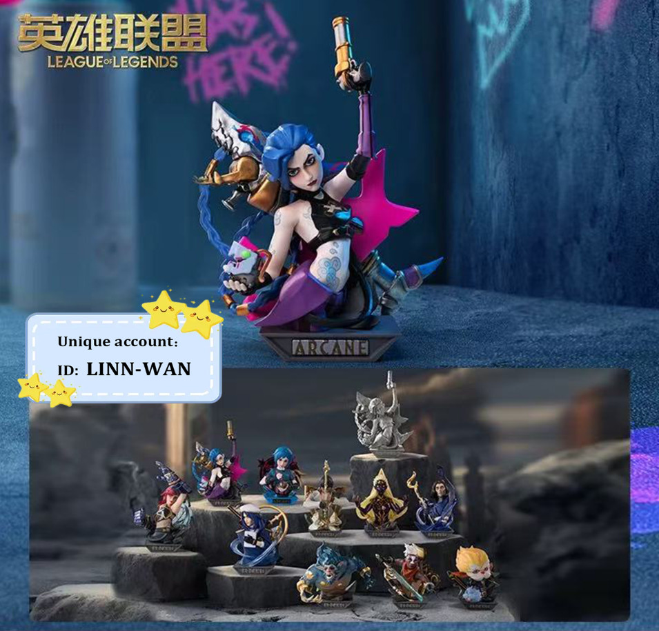 League of Legends フィギュア ARCANE VALORANT X League of Legends Arcane Figure Series Blind Box Figure