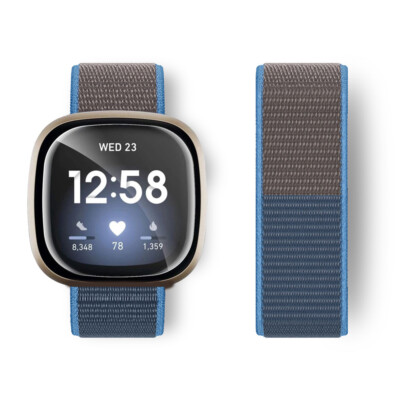 Armband Für Fitbit Versa 3 4 Fitbit Sense 2 Nylon Sport gewebt Loop Uhrenarmband