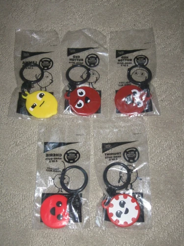 Sonic Drive-In Wacky Pack Toys: Red Button Hang-outs (5 of 6) Near Set Lot