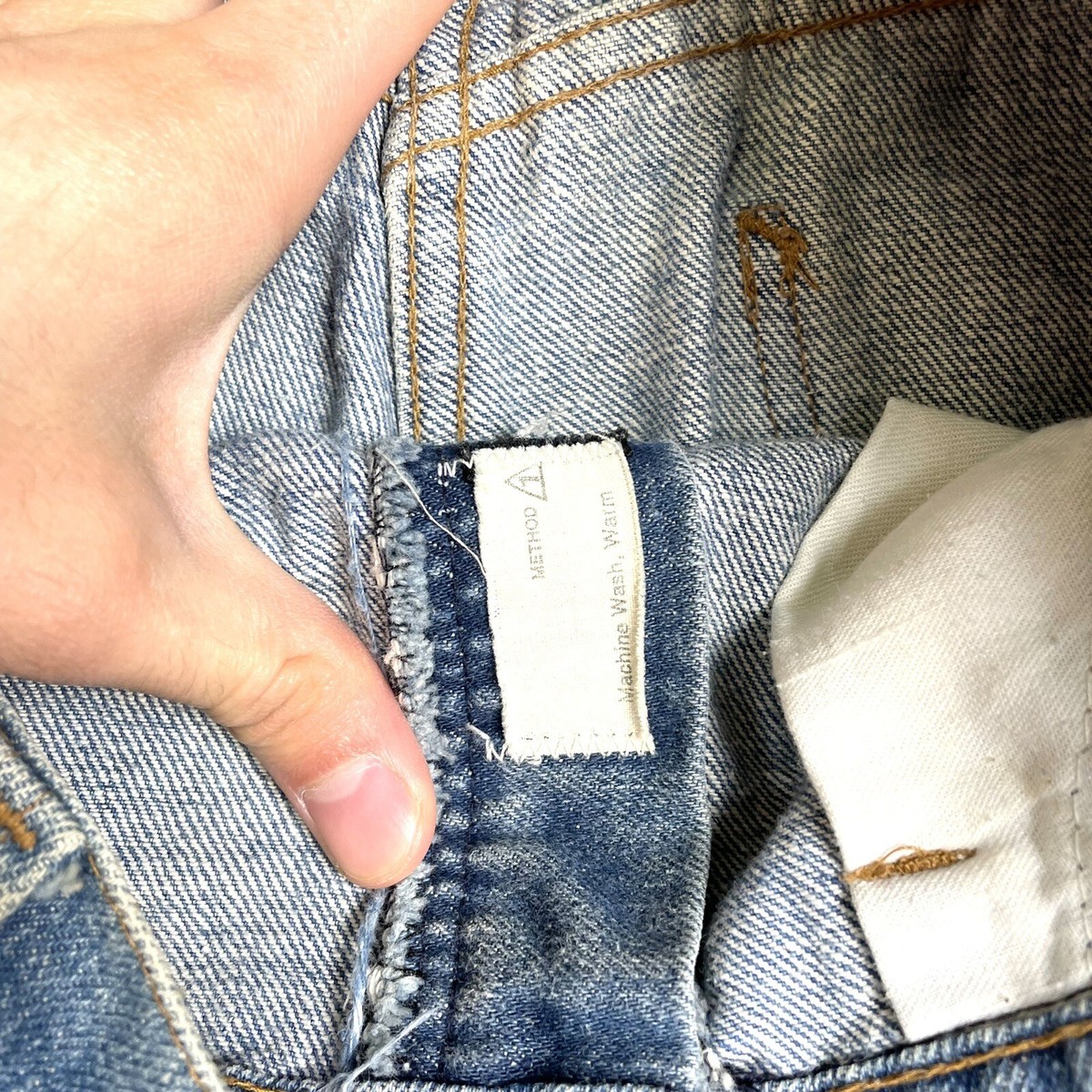 VINTAGE 60s Denim Jeans Men Size 30x28 Distressed 1960s VINTAGE 60s Denim Jeans Men Size 30x28 Distressed 1960s