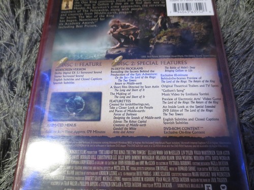 The Lord Of The Rings The Two Towers DVD 2002 Widescreen Elijah Wood Sean Astin - Picture 3 of 10