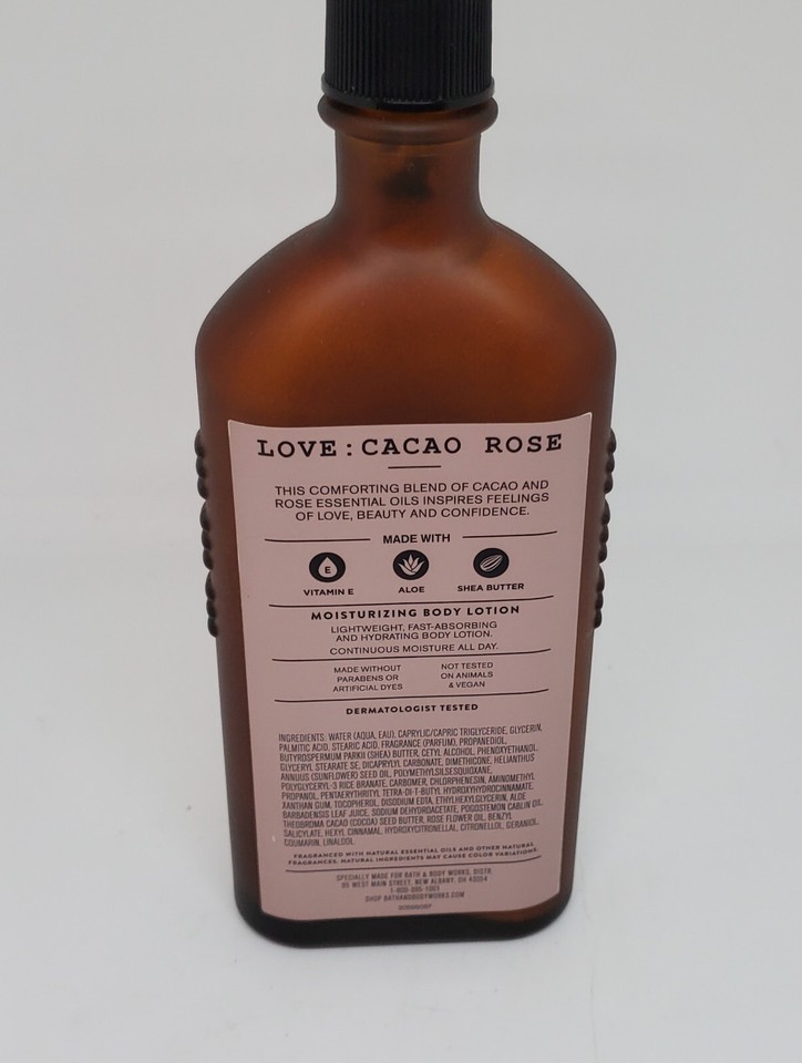 Bath & Body Works Aromatherapy LOVE CACAO ROSE Body Lotion 6.5 oz NEW