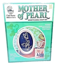 Craft Master Vintage Mother of Pearl Mosette Shell Craft Kit #20505 Butterflies