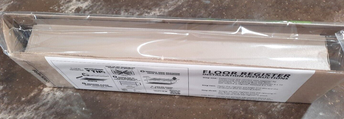 как выглядит Everbilt 322 959 2" x 12" Floor Register Brown Paintable New in Package Sealed фото