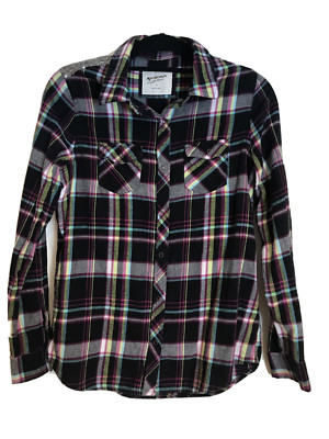 Kids Plaid Flannel With Sparkly Back