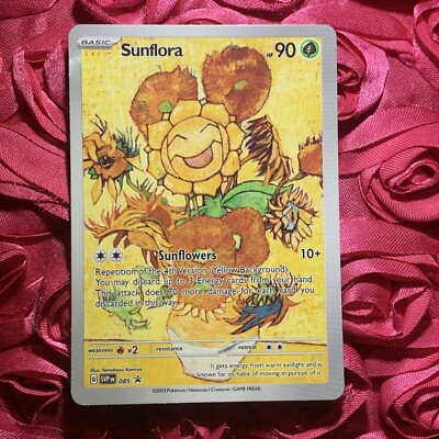 Sunflora X VAN GOGH STARRY NIGHT Goddess Waifu Anime ACG Holo Girl Card