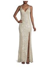 Mac Duggal Ieena Sequin V-Neck Gown size 2
