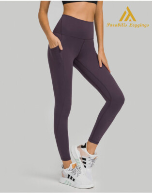 PARABILIS LEGGINGS - Miraculum Train HR 25  Tight With Pockets- Purple Sand