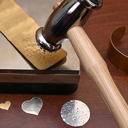 Thin Circles/spackles double face texturing hammer for jewelery and metal work - Picture 5 of 5