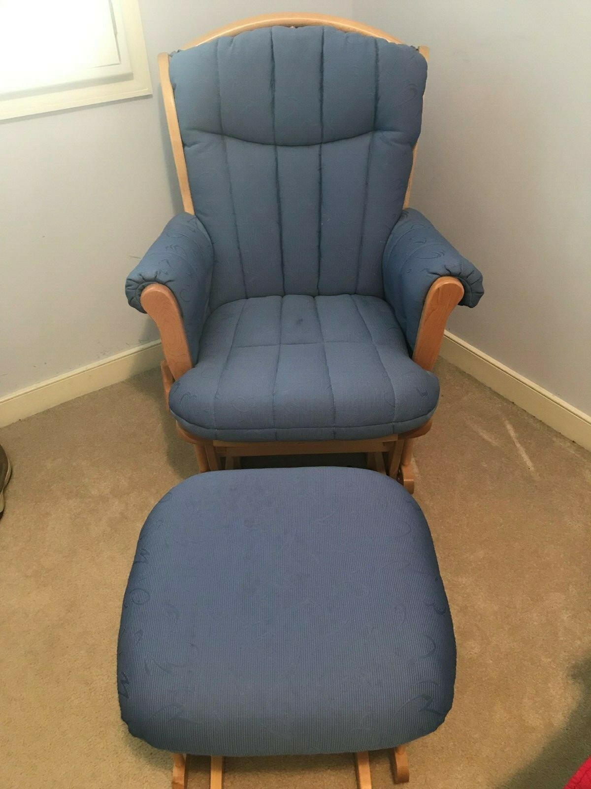 dutailier sleigh glider and ottoman set