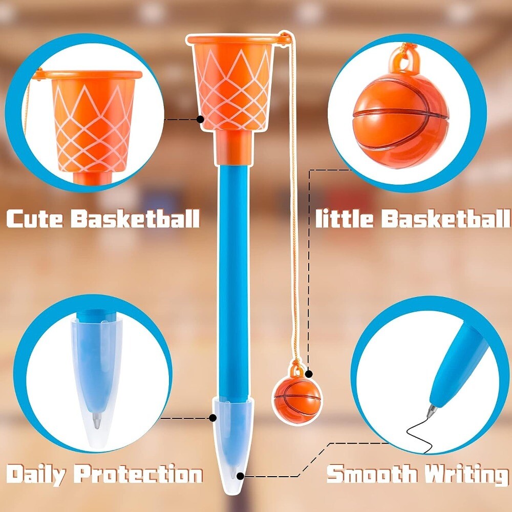 20 Pcs Basketball Hoop Pens 0.7mm Novelty Pens Birthday Party Supplies