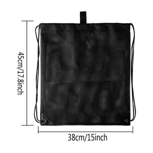 Swim Bag Mesh Swimming Bag Foldable for Swimmer Pool Net Bag for Gear Beach Gym - Picture 1 of 6