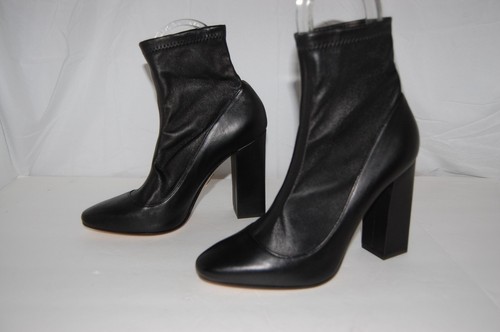 38/8 ❤️ TAMARA MELLON HIGH HEELS BLACK Stretch Leather Ankle BOOTS BOOTIE ITALY - Picture 7 of 12