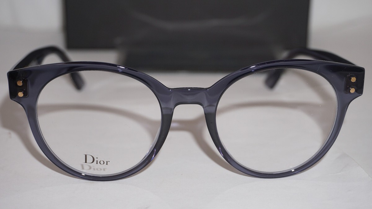✨激レア✨最上級品 Christian Dior 3ピース CD柄 大きいサイズ CHRISTIAN DIOR Eyeglasses New DiorCD3 Purple Transparent