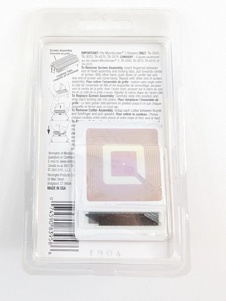 NUEVO Remington MicroScreen & Cutters SP-92 - TA 4570/5570/3050 - NOS - Hecho en EE. UU. Foto 2 de 2