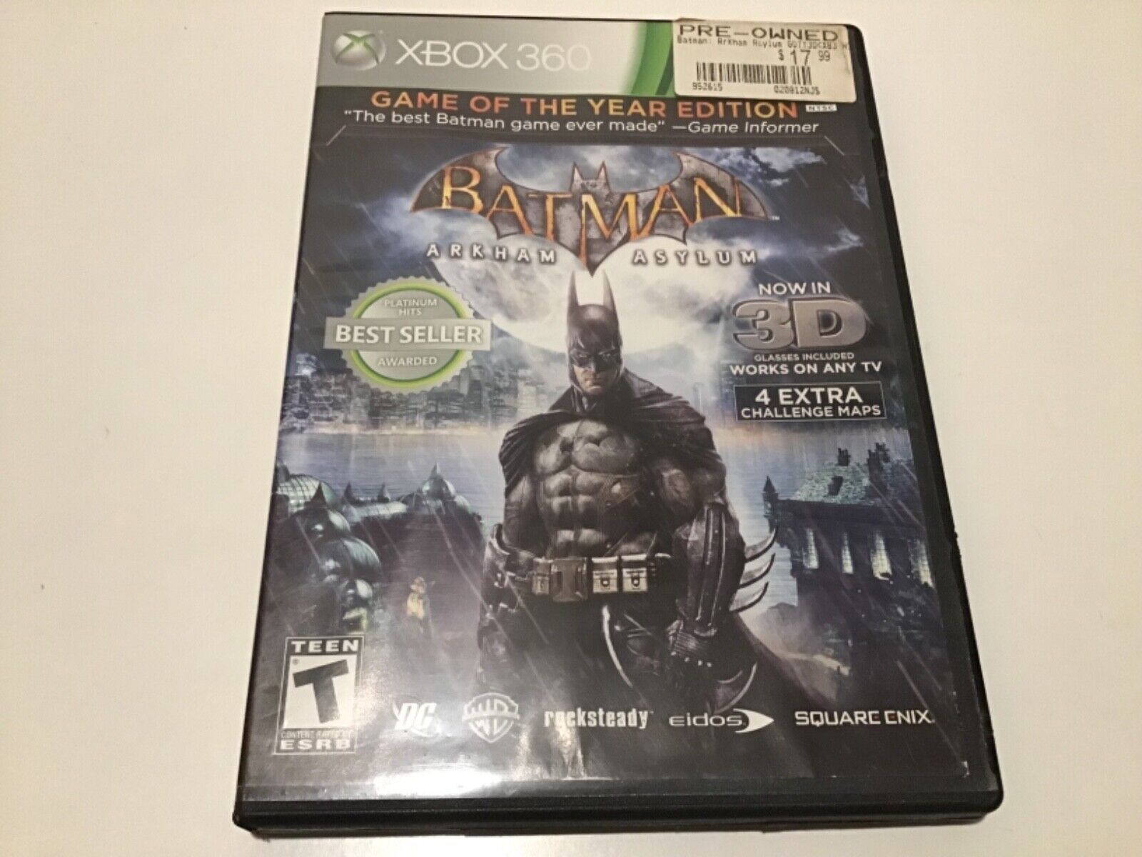 Xbox 360 Batman Arkham Asylum Game W/ 4 Extra Challenge Maps 788687200929 |  eBay