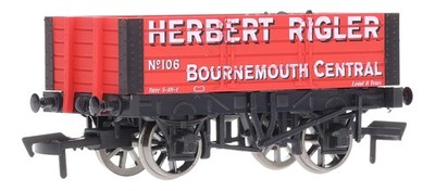 B000-HR106 Dapol Spur OO 5-Bohlen offener Wagen 106 ''Herbert Rigler'' (gebraucht)