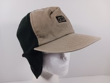 Kent Feeds Winter Ear Flap Trucker Hat Cap Large Made In USA Beige Black