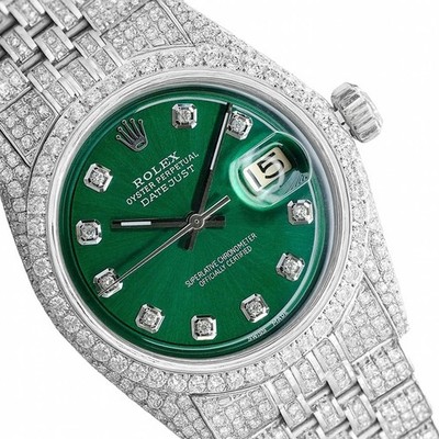 Diamond Bezel Rolex Datejust 36mm Iced Out Rolex Iced Out Diamond