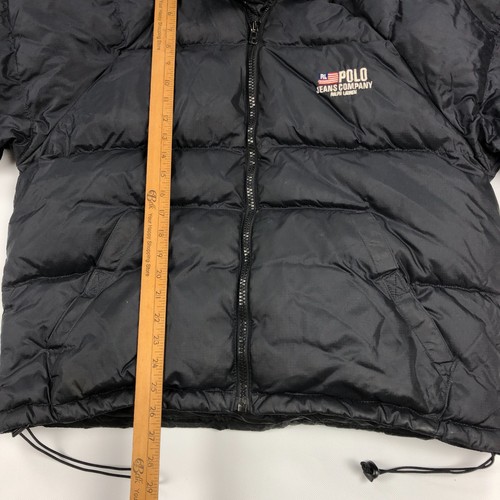 Ralph Lauren Puffer Jacket Large Polo Jeans Co Vintage Down Feather Flag Logo - Picture 5 of 10