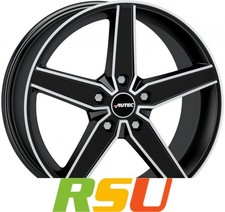 Autec Typ D - Delano schwarz matt poliert 7.5x17" ET45 LK5 108 ML 70 Alufelge...