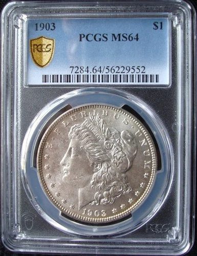 1903 Morgan Silver Dollar - PCGS MS 64 - Gold Shield