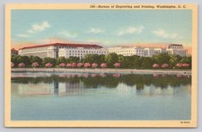 Vintage Linen Postcard Washington D.C. Bureau of Engraving & Printing