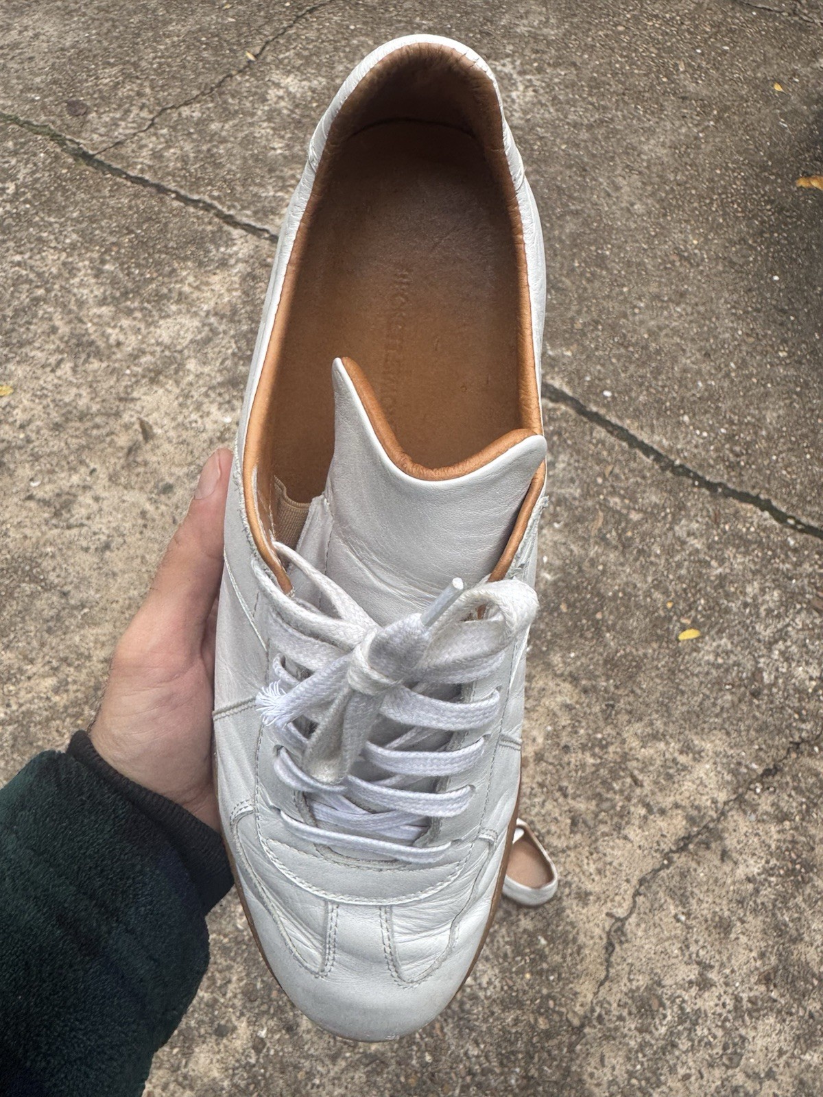 Beckett Simonon Morgan GAT Trainers Size 11 White Leather Gum Soles