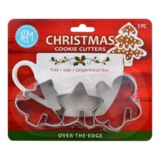 R&M International Christmas Over The Edge Set, 3 Pieces Cookie Cutters, Normal,