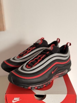 Nike Air Max 97 Herren Sneaker Schwarz/Rot/Silber EU 45 921826 014