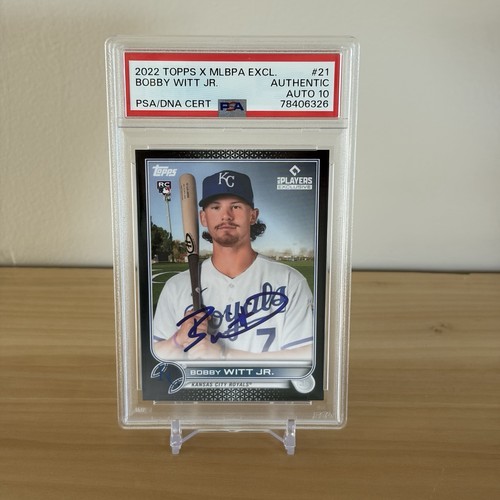 2022 Topps X MLBPA Exclusive Bobby Witt JR. #21 Rookie PSA Authentic Auto 10