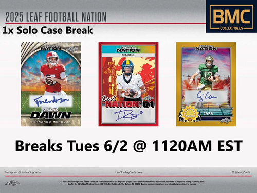 Bob Golic 2025 Leaf Football Nation Solo Pack 1x Case Break #53