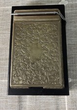 Vintage Silverplate Memo Pad Holder w Attache...