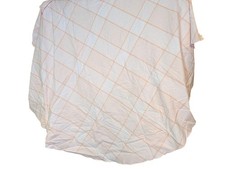 Round Tablecloth With Matching Napkins In Pastel Orange Plaid 70" Diameter Light