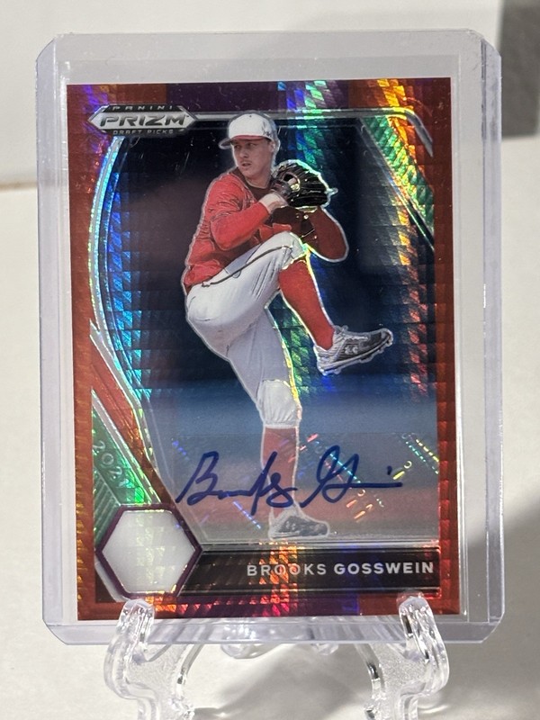 2021 Panini Prizm Draft Picks Red & Purple Hyper Brooks Gosswein #PDP124 0qi3